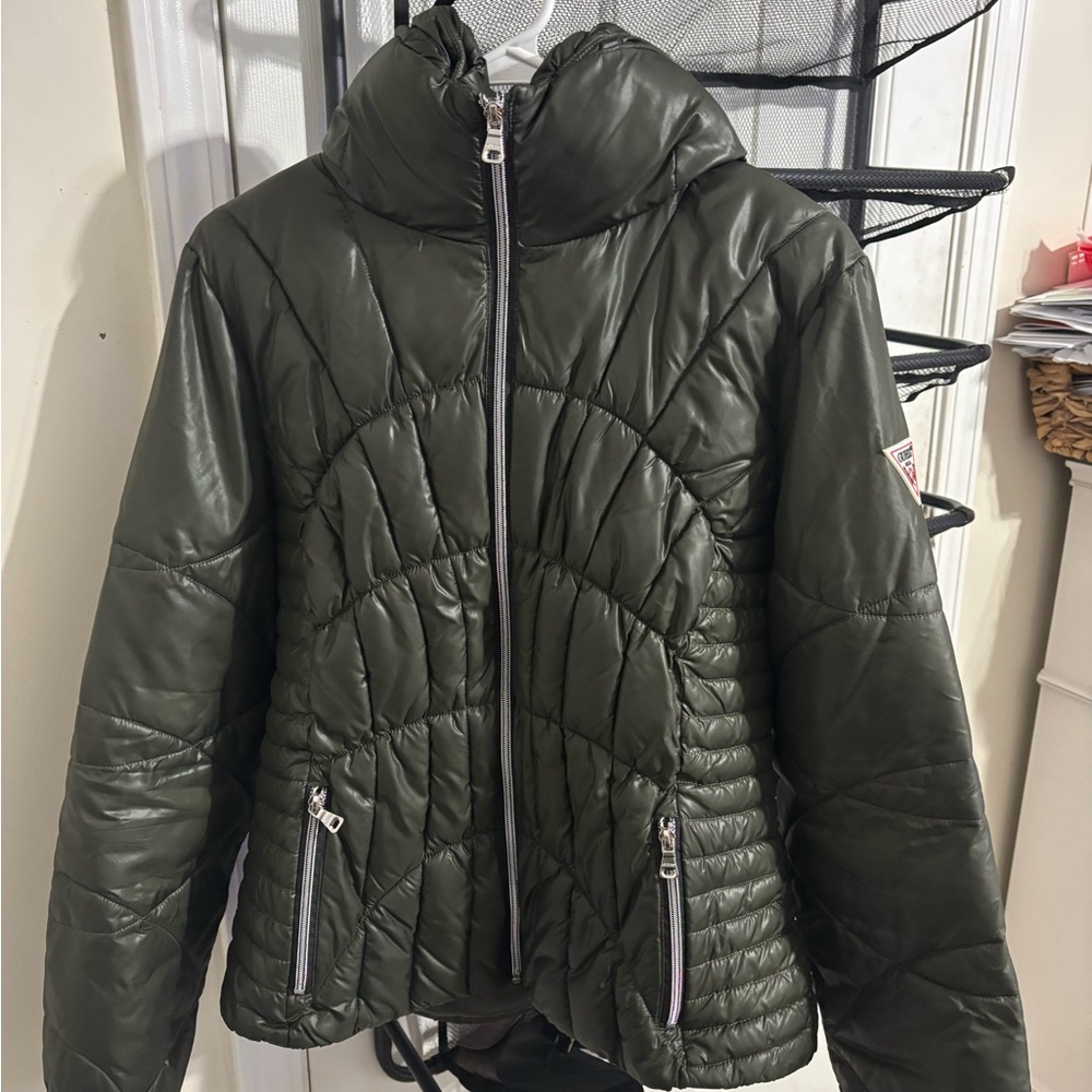 Guess Dark Green Puffer Jacket